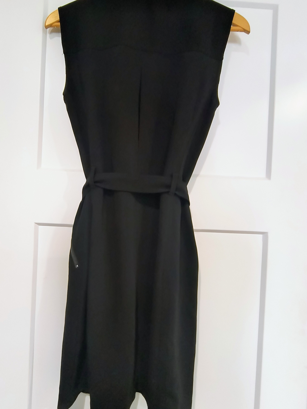 Calvin Klein Black Sleeveless Moto Zip Dress - Picture 5 of 5